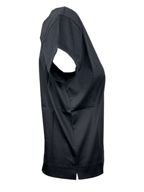 black women's short-sleeved t-shirt A rovescio | W9400899